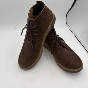 Olukai Loli’i Puki Shoes Mens 10 Brown Leather Waterproof Chukka Casual Boots